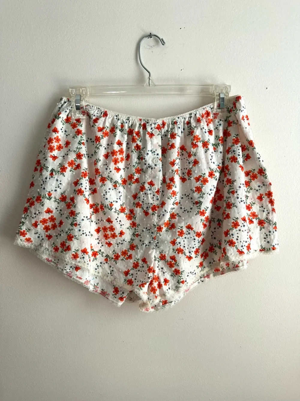 Blush • Ditsy Floral‎ Lace Trim Pajama Shorts